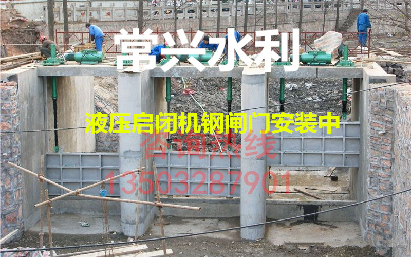 液壓?jiǎn)㈤]機(jī)閘門(mén)安裝_副本