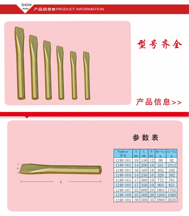 防爆六方扁鏟4