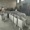 廠家定制不銹鋼小桶車面粉車 肉餡周轉(zhuǎn)車 肉料車 圓角料斗車 小料車