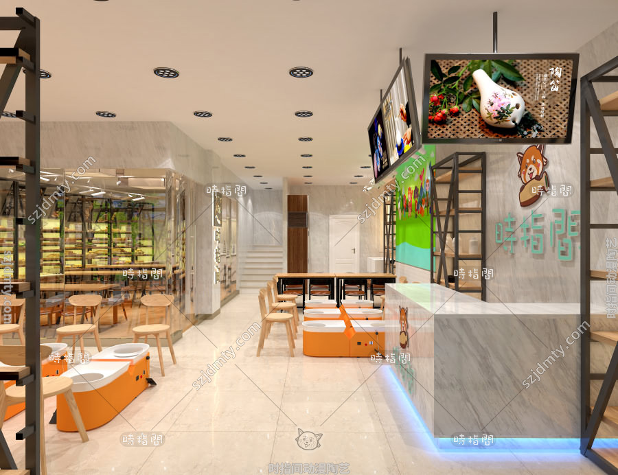 DIY陶藝店，兒童陶藝店，親子陶藝店，陶藝店裝修，陶藝店裝修3D圖，陶藝店加盟 (13)