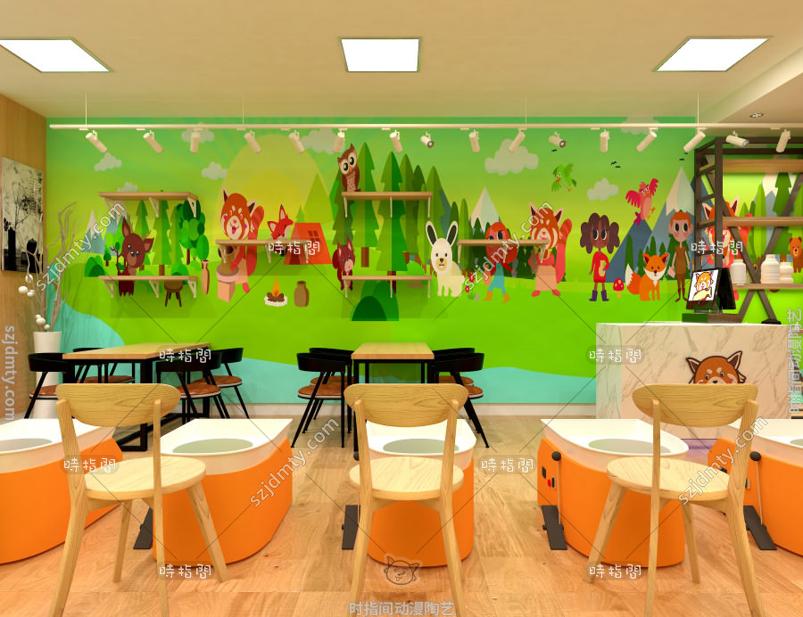 時(shí)指間陶藝加盟店，加盟陶藝店，開陶藝店，陶藝店裝修，陶藝店，DIY陶藝店 (8)