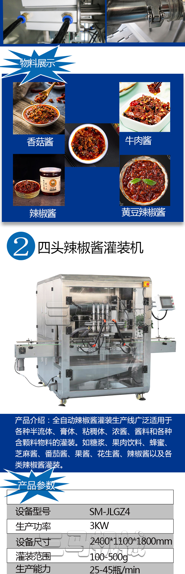 辣椒醬灌裝機細節圖