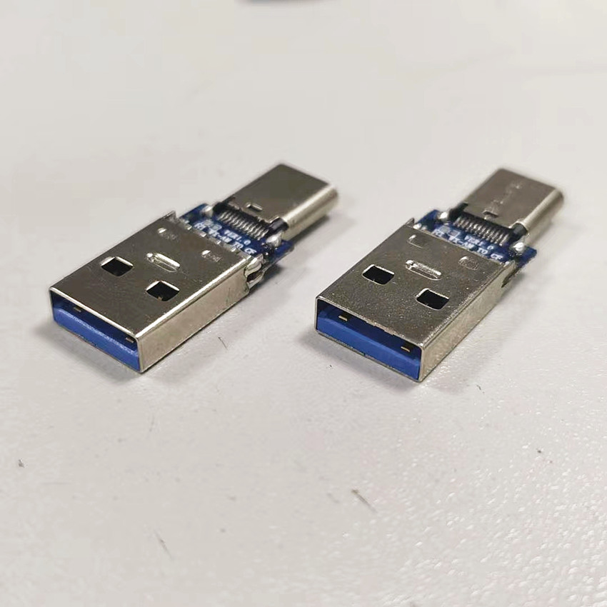 Type-c母座轉USB 3.0 公頭 轉接頭 L=28 31 32 35 A公轉type-c母
