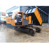 魯之冠履帶式翻斗車(chē)，帶液壓吊的小型自卸運(yùn)輸車(chē)可原地轉(zhuǎn)彎