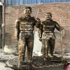 玻璃鋼勞動(dòng)人雕像 廣場(chǎng)玻璃鋼仿銅人物雕塑