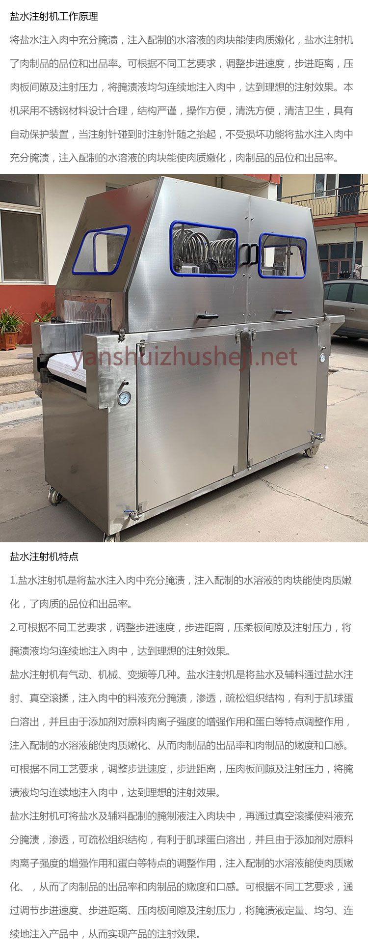 肉塊魚(yú)肉雞鹽水注射機(jī)設(shè)備注鹽機(jī)