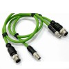 科迎法電氣M12轉M8連接器4芯CAT5E網線插頭